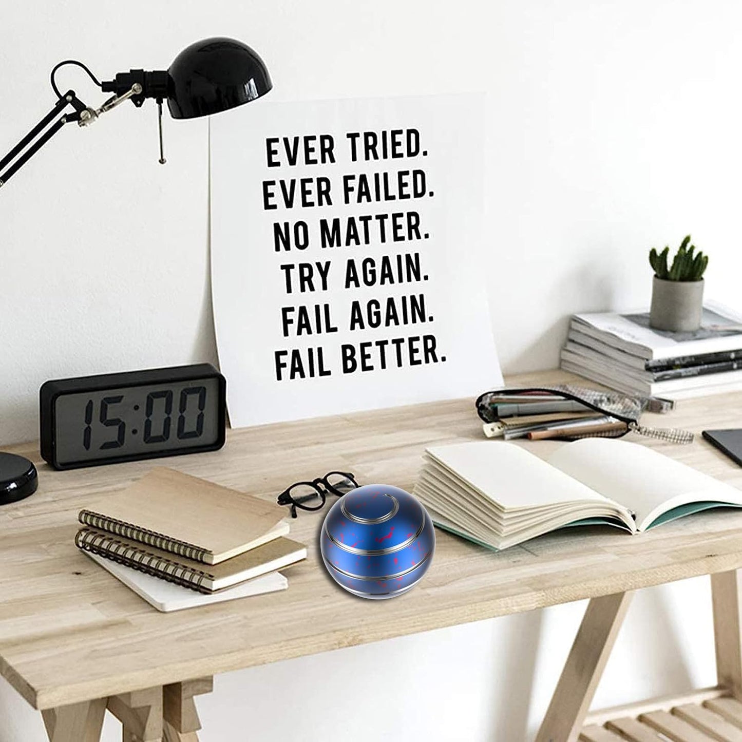 Kinetic Desk Toys, 1.54'' Kinetic Spinning Desk Toys for Kids Adults, Fidget Toys for Party Favors, Christmas Stocking Stuffers, Easter Basket (39MM, Blue Pink)