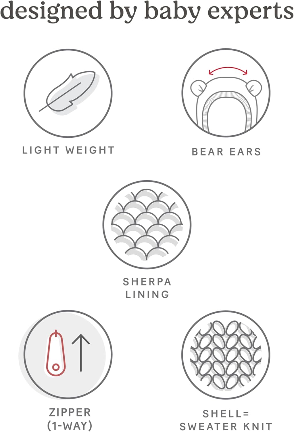 Huggies Baby Fleece Lined Zip Up Hooded Jacket