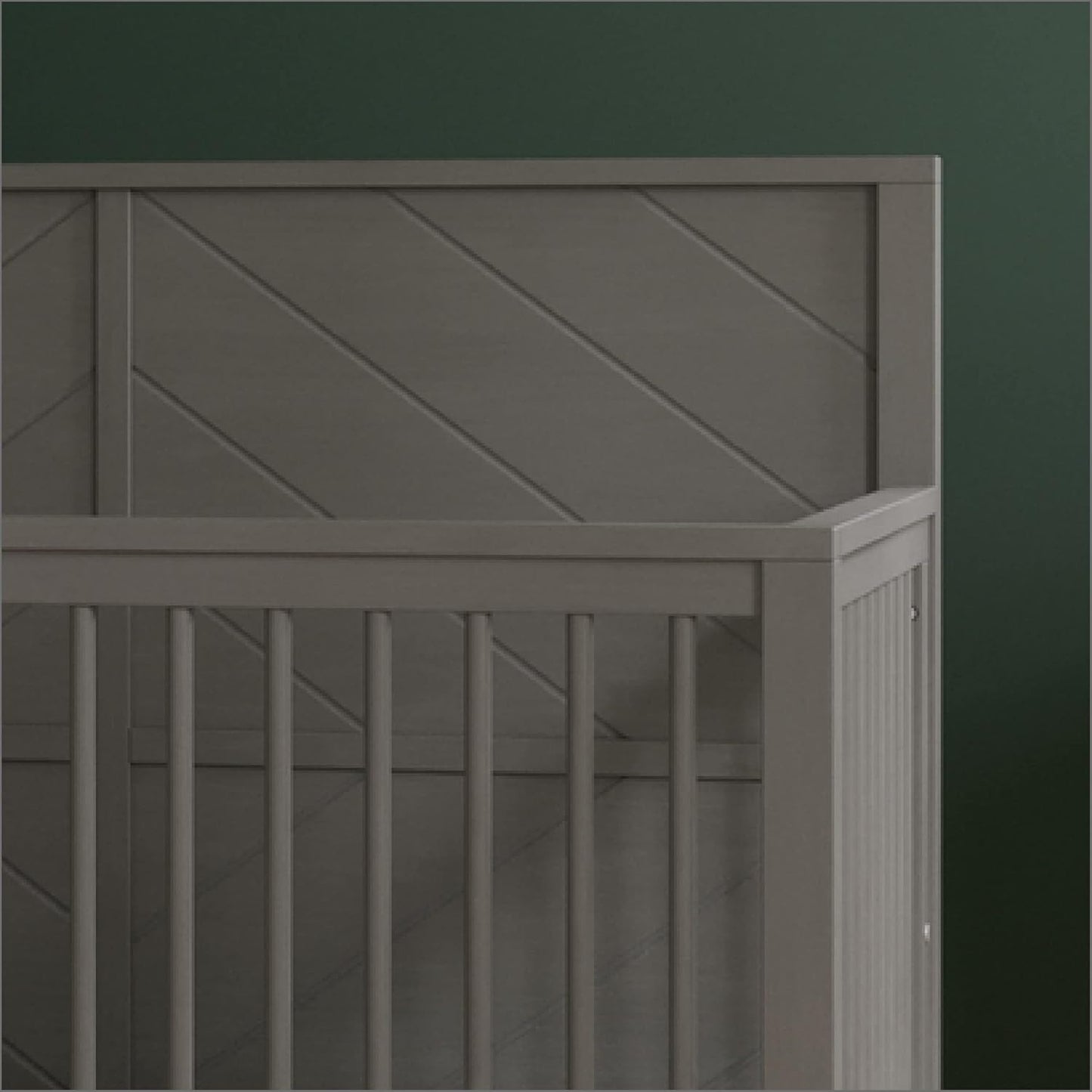 Child Craft Surrey Hill 4-in-1 Convertible Crib, Baby Crib Converts to Day Bed, Toddler Bed and Full Size Bed, 3 Adjustable Mattress Positions, Non-Toxic, Baby Safe Finish (Lunar Gray)