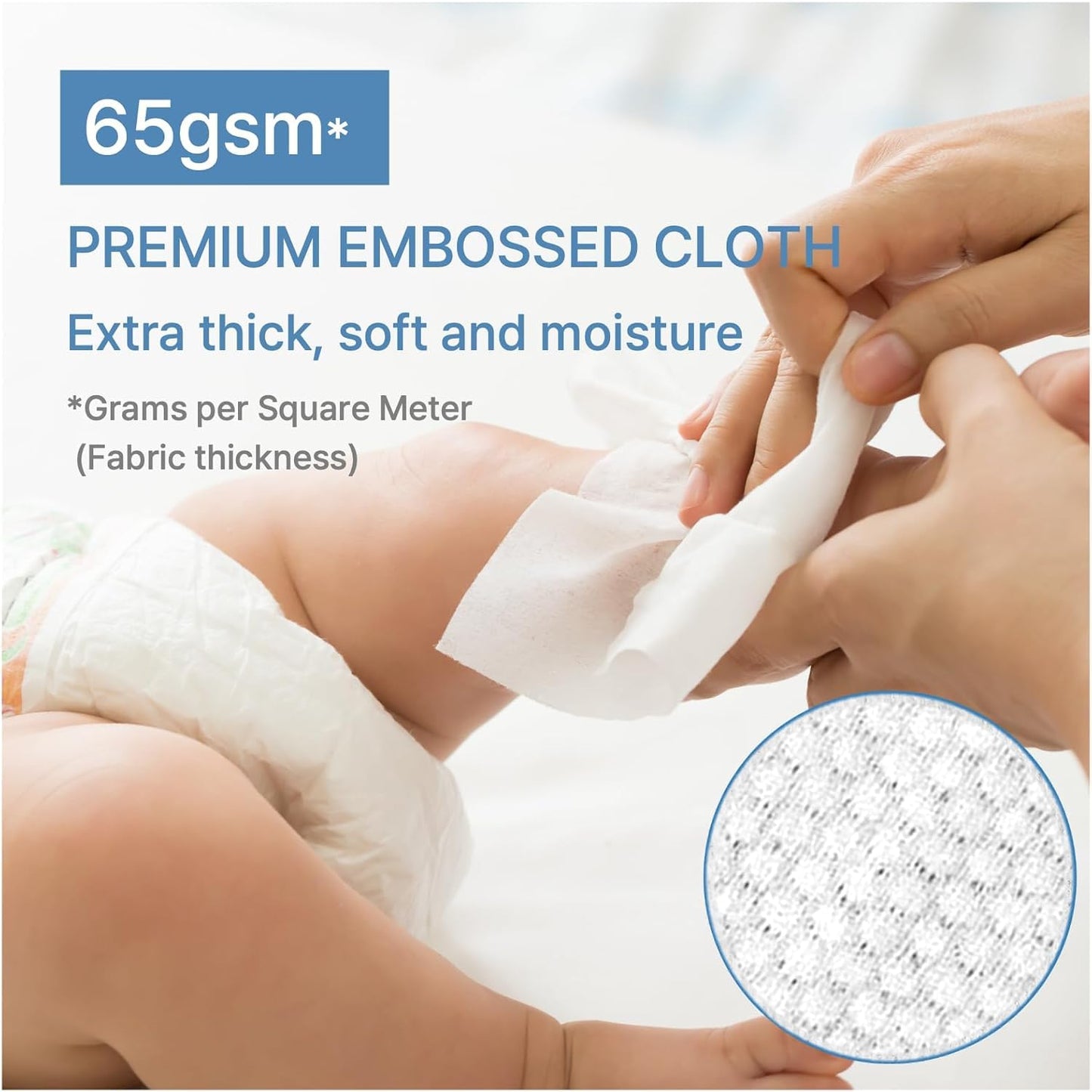 BEBESUP-Korea’s #1 Sensitive Baby Wipes -Hypoallergenic Water-based Unscented Alcohol-Free Extra-Thick Ｏrganic Superfood Extracts Plant- Based for sensitive skin Flip-Top (80 Count 1 Pack) Packs)