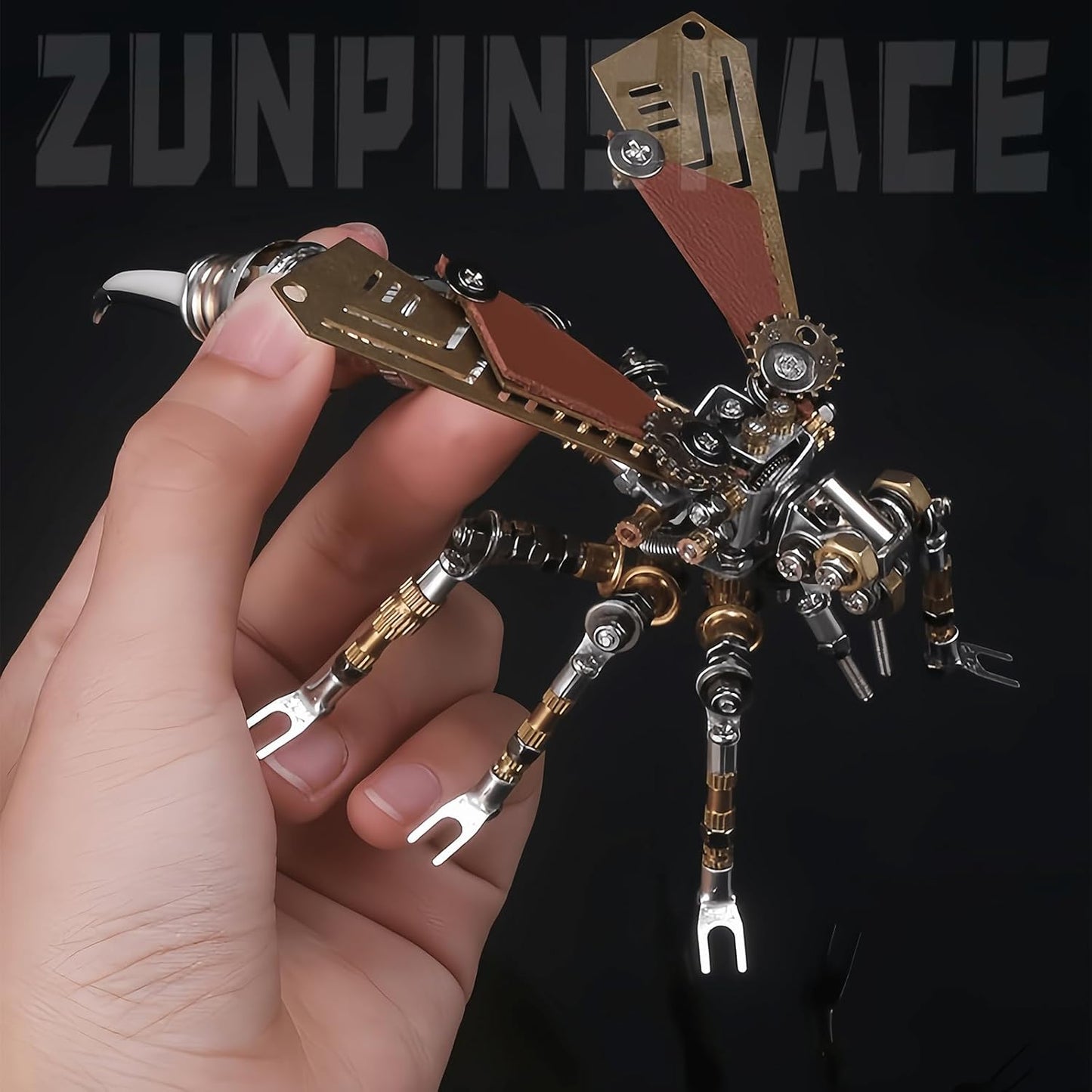 3D Metal wasp Puzzle, Punk Insect Metal Model, 3D Puzzle Mechanical wasp Building Blocks, Fun DIY Assembly, high-end Men's Gifts.