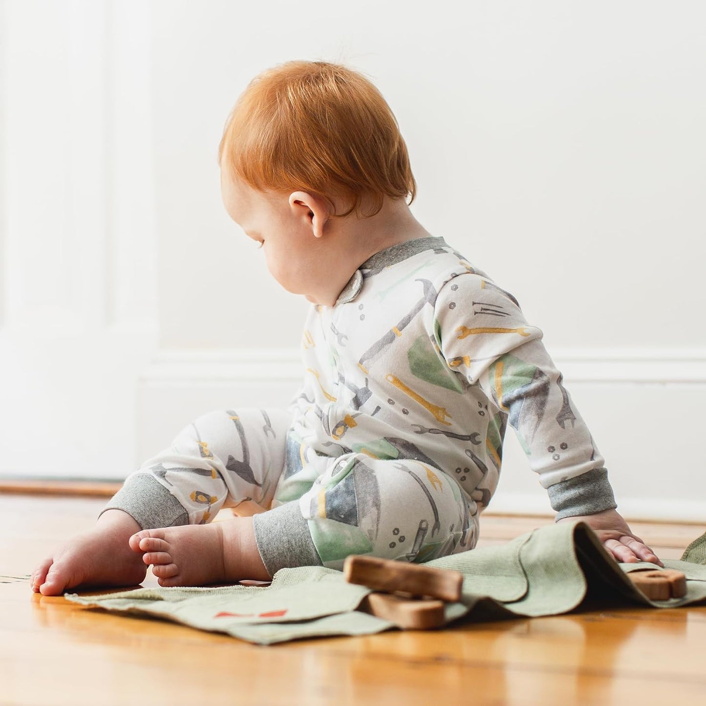 Burt's Bees Baby baby-boys Sleep and Play Pjs, 100% Organic Cotton One-piece Zip Front Footless Romper Jumpsuit Pajamas