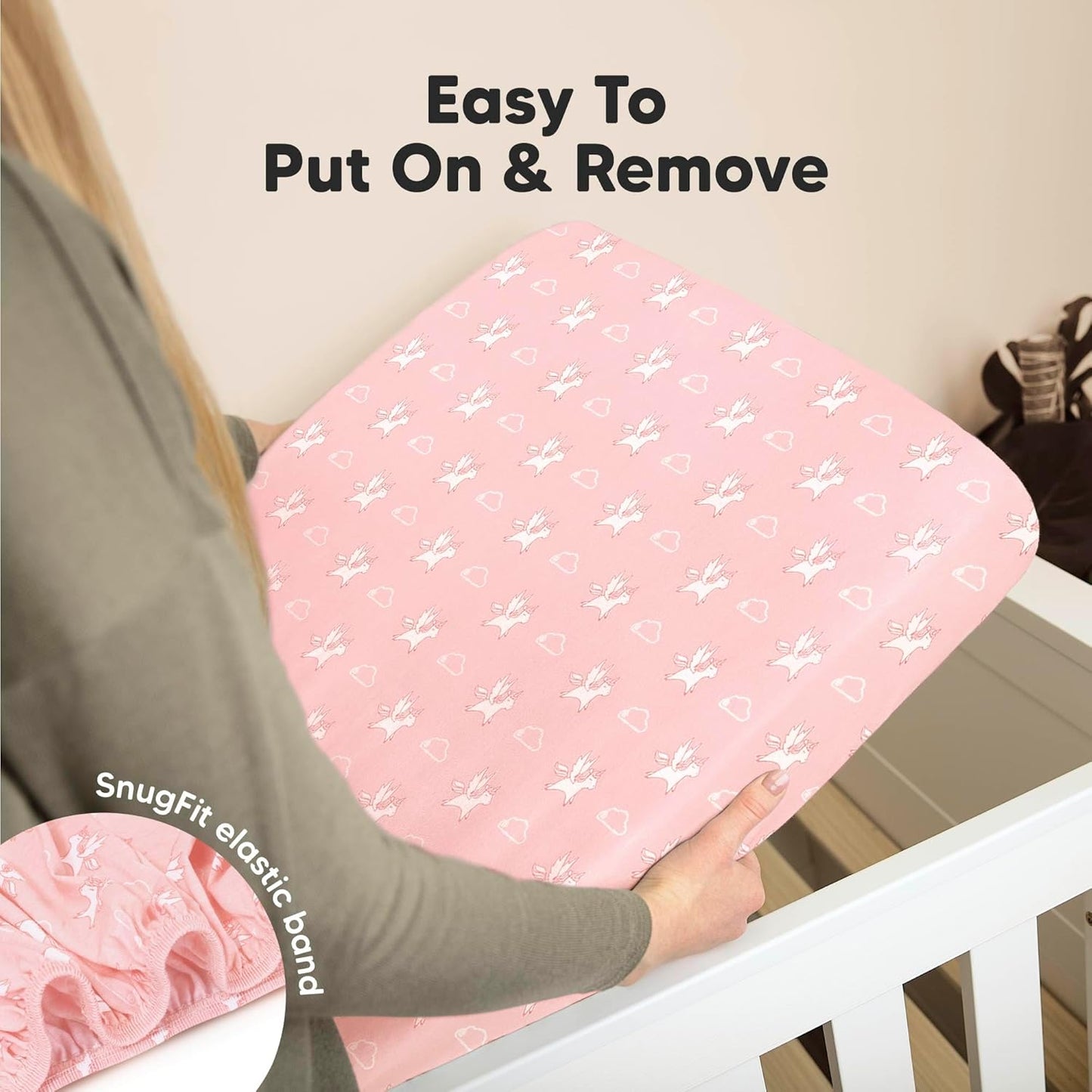 KeaBabies 2-Pack Organic Crib Sheets for Boys, Girls - 52x28 Fitted Crib Mattress Sheet Neutral, Breathable Jersey Cotton Cover for Baby Bed, Toddler Mattress, Soft & Cute Prints (Dreamland)