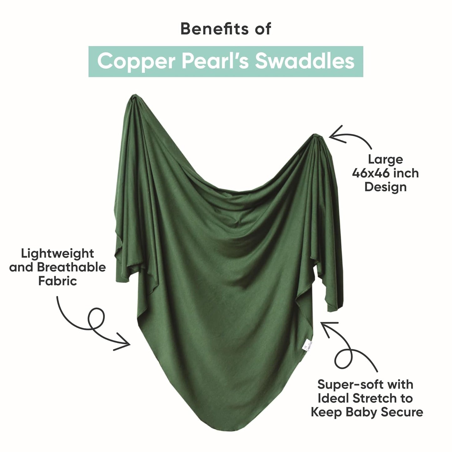 Copper Pearl Baby Swaddle Blanket - Premium Knit Baby Blanket, Large Soft Stretchy Receiving Blankets for Baby Girl, Swaddles for Newborn, Infant, and Toddler (Goosie)