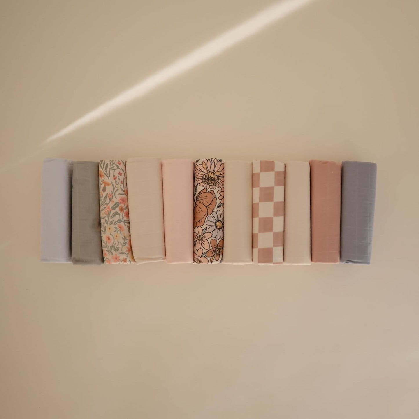 mushie Waterproof Changing Pad Liners | 100% Organic Cotton | Set of 3 (Retro Flowers Combo)