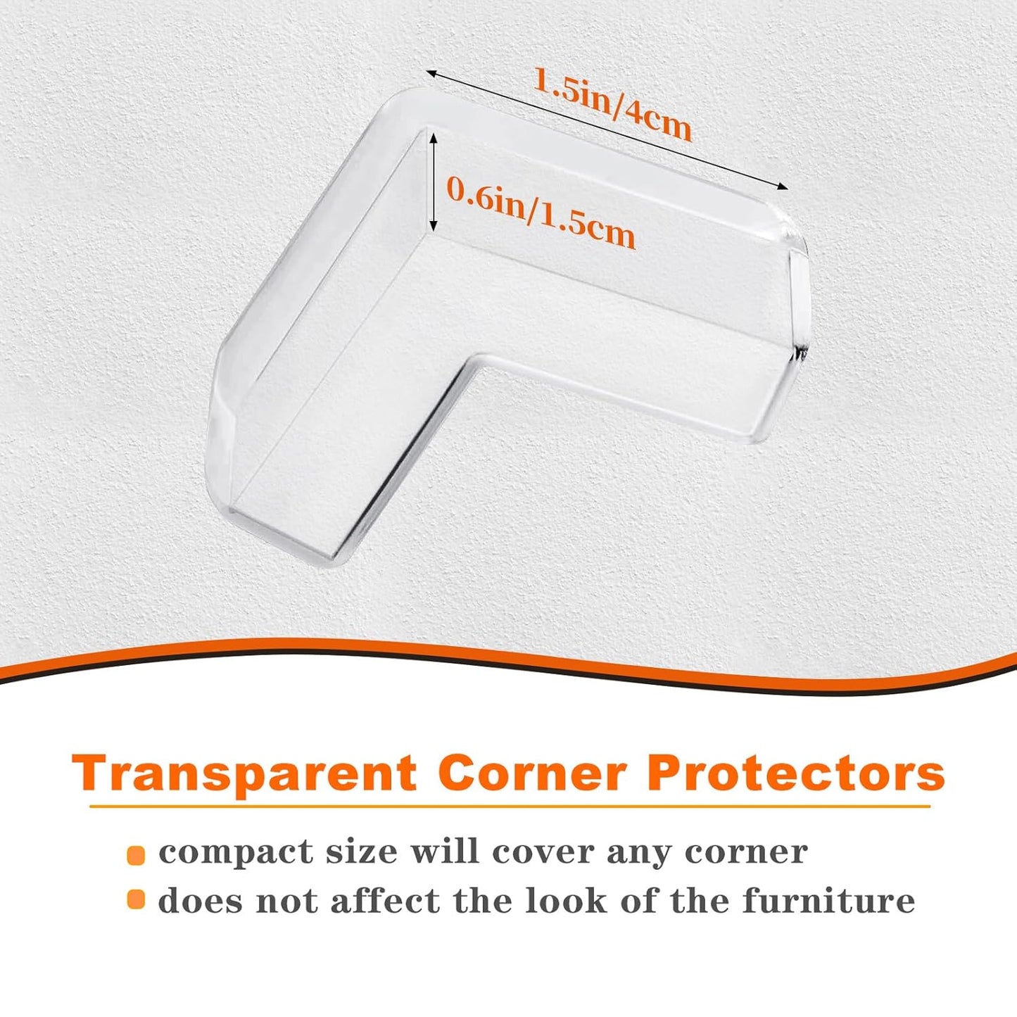 32 Pack Corner Protectors Baby Proofing Corner Guards Edges Safety Bumpers, Clear Table Corner Protector for Furniture, Desks, Chairs, L Shaped
