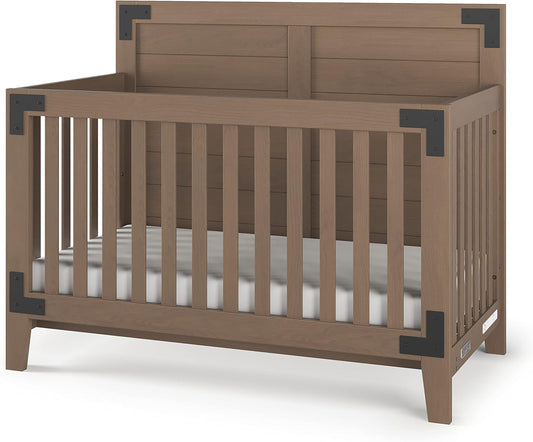 Child Craft Lucas 4-in-1 Convertible Crib, Baby Crib Converts to Day Bed, Toddler Bed and Full Size Bed, 3 Adjustable Mattress Positions, Non-Toxic, Baby Safe Finish (Dusty Heather)