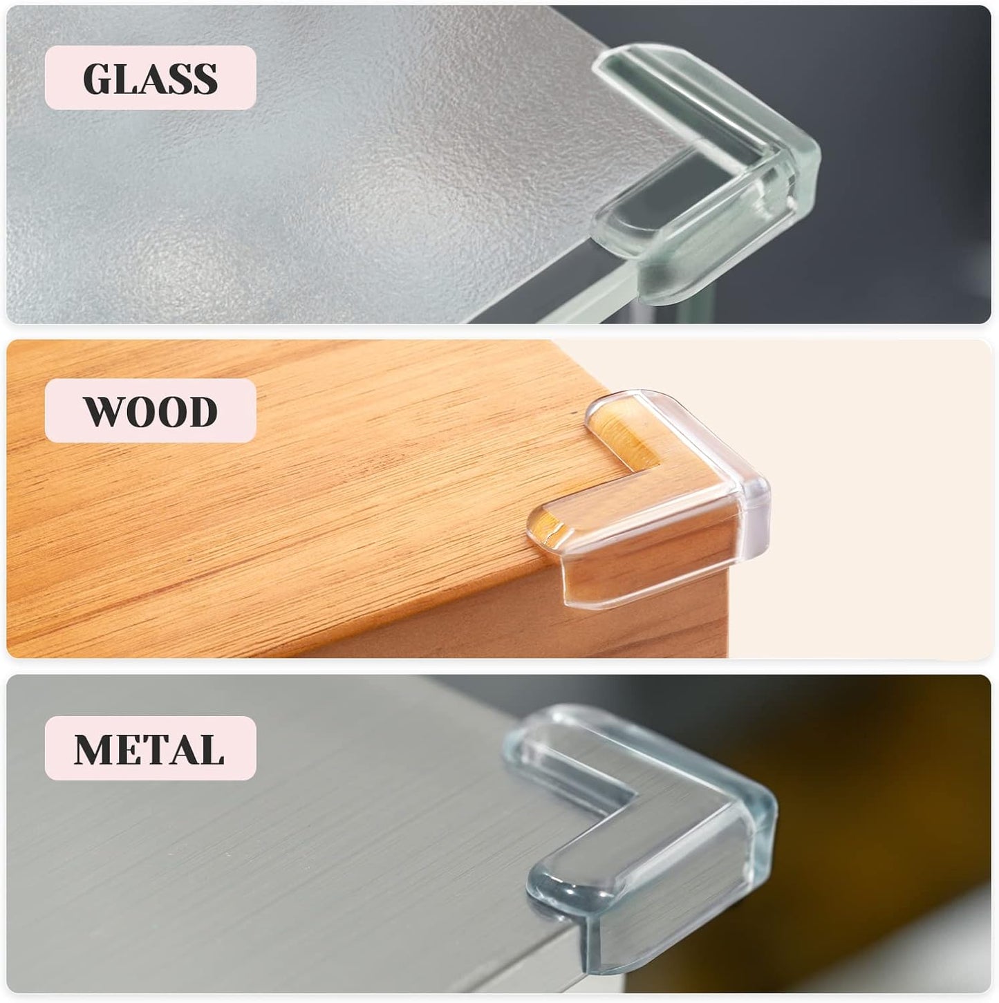12 Pack Table Corners, Corner Guards, Clear Corner Protectors, Corner Protectors, Baby Proof Corner Guards Stop Child Head Injuries Tables, Furniture & Sharp Corners Baby Proofing (L-Shaped)