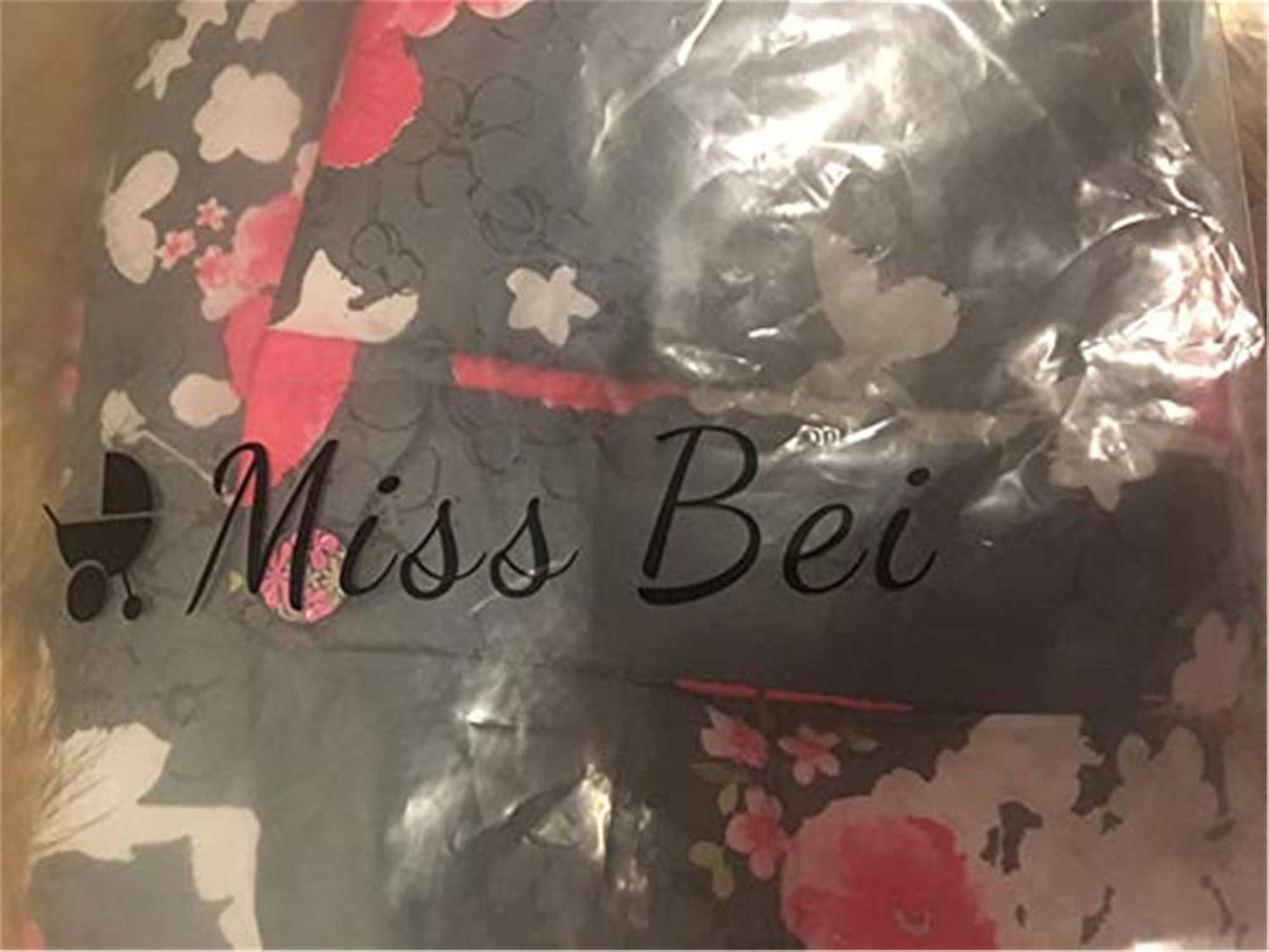 Miss Bei Girl's Winter Coat Jacket Hooded Kids Toddler Flower Print Parka Outwear Warm Cotton Puffer Hooded Jacket