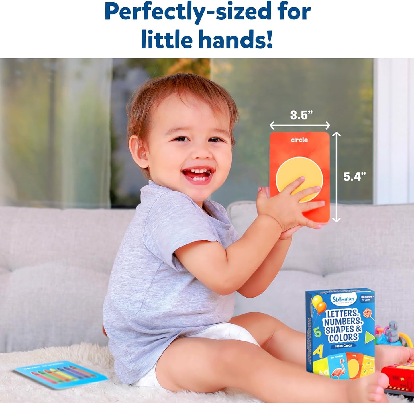 Skillmatics Thick Flash Cards for Toddlers - Letters, Numbers, Shapes & Colors, Montessori Toys, Preschool Learning Activities, Learning Aids, Gifts for Kids Ages 1, 2, 3, 4 Years