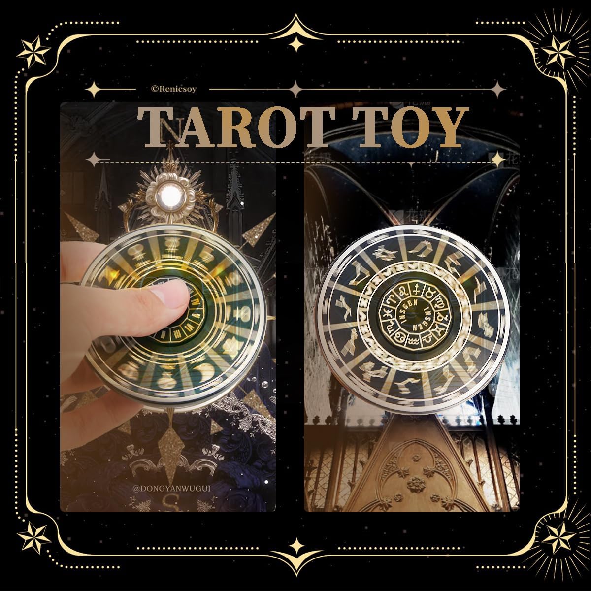 Fidget Toys Fidget Spinners for Kids 7 up Adults, Metal Spinning Spinner Top Toy, Anxiety Toys Stress Relief Reducer, Party Favors for Stuffers Tarot Constellation Spinning Tops Toys (Constellation)