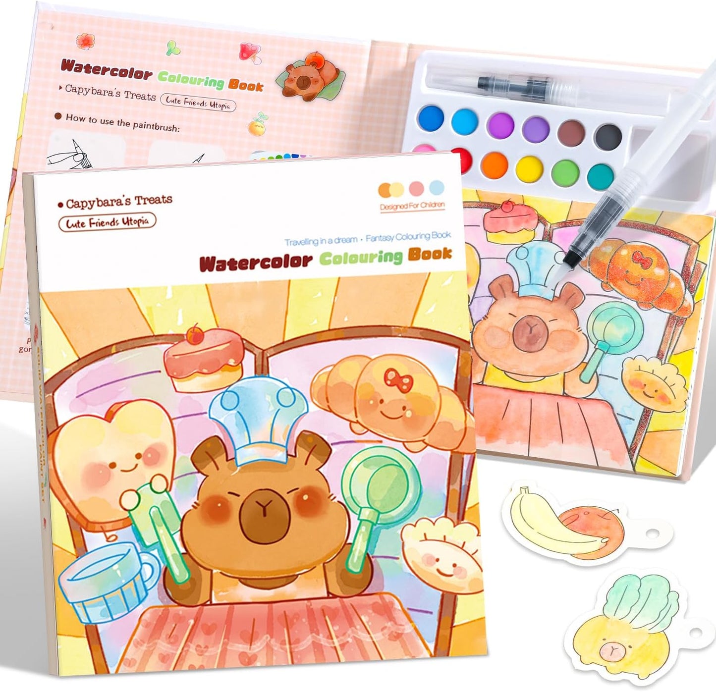 Paint with Water Coloring Books for Kids Ages 3-5, 4-8 – Cute Coloring Book for Teens,Arts and Crafts for Kids Ages 3 4 5 6 7 8+, Birthday Gift Toys for Girls Boys,Travel Toys-Capy