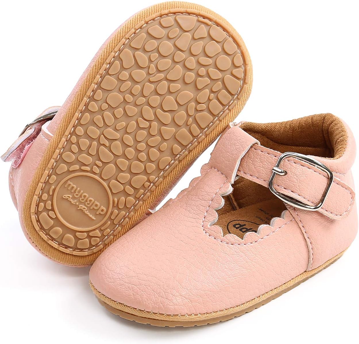 SOFMUO Baby Boys Girls High Top Ankle PU Leather Sneakers Soft Rubber Sole Infant Moccasins Newborn Oxford Loafers Anti-Slip Toddler Wedding Uniform Dress Shoes