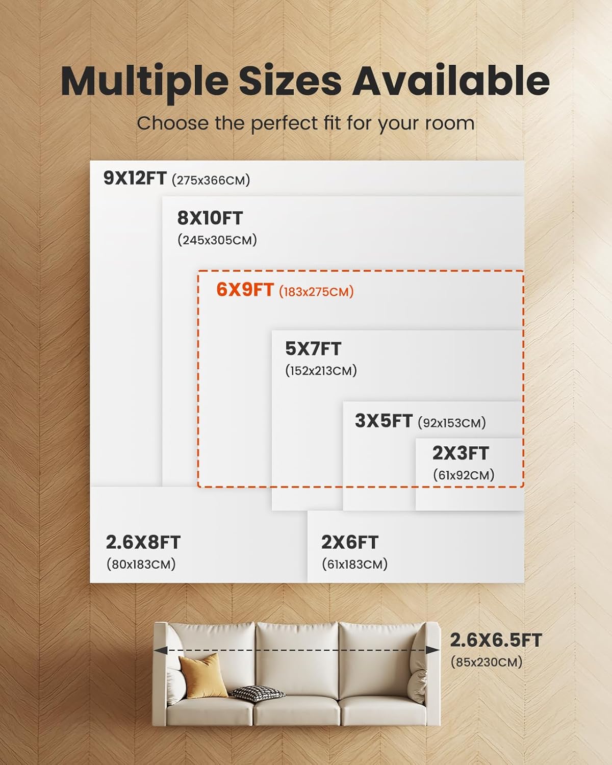 Amada 6x9 Washable Area Rug, Modern Abstract Living Room Rug with Non-Slip Backing & Short Pile, Large Rug with Abstract Pattern for Living Room, Bedroom and Dinning Room, Dark Blue