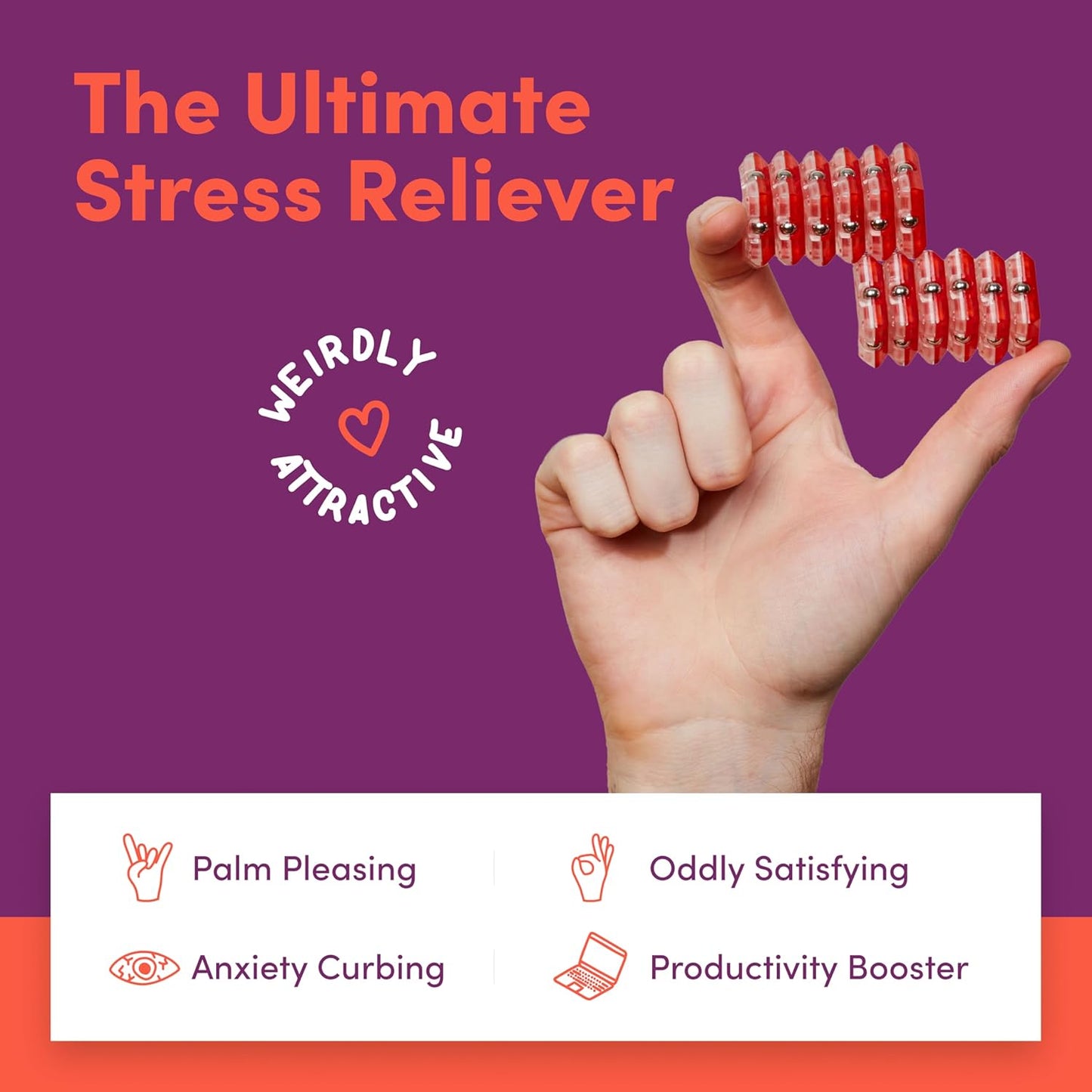 Speks Geode Sphere Magnetic Fidget Toy for Adults | Quiet Adult Sensory Toy for Stress Relief & Anxiety, Office Desk Toy & Top Gadget Gift Idea | Lava, 12-Piece Set