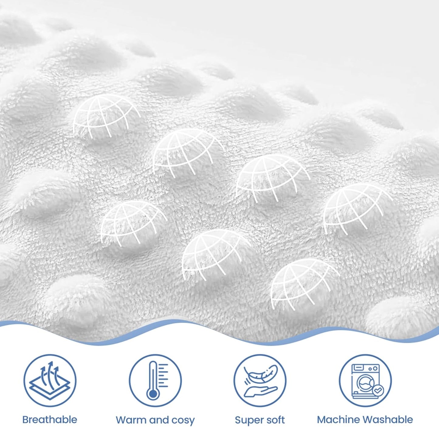 Star Baby Blanket 30 x 40 Inches for Boys Girls, Toddler Newborn Infant, Soft Plush Receiving Blanket with Dotted Back, Gifts for Christmas Birthday Baby Shower