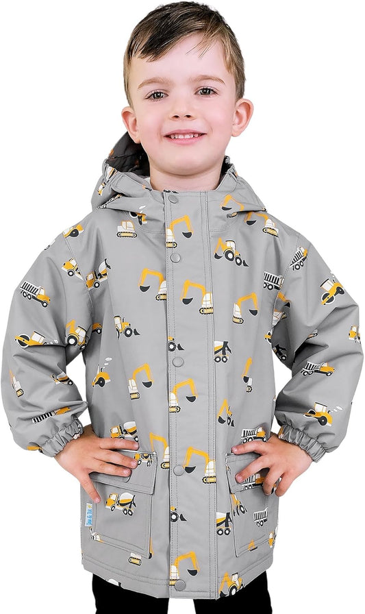 JAN & JUL Waterproof Fleece Lined Rain Jacket, Raincoat for Kids