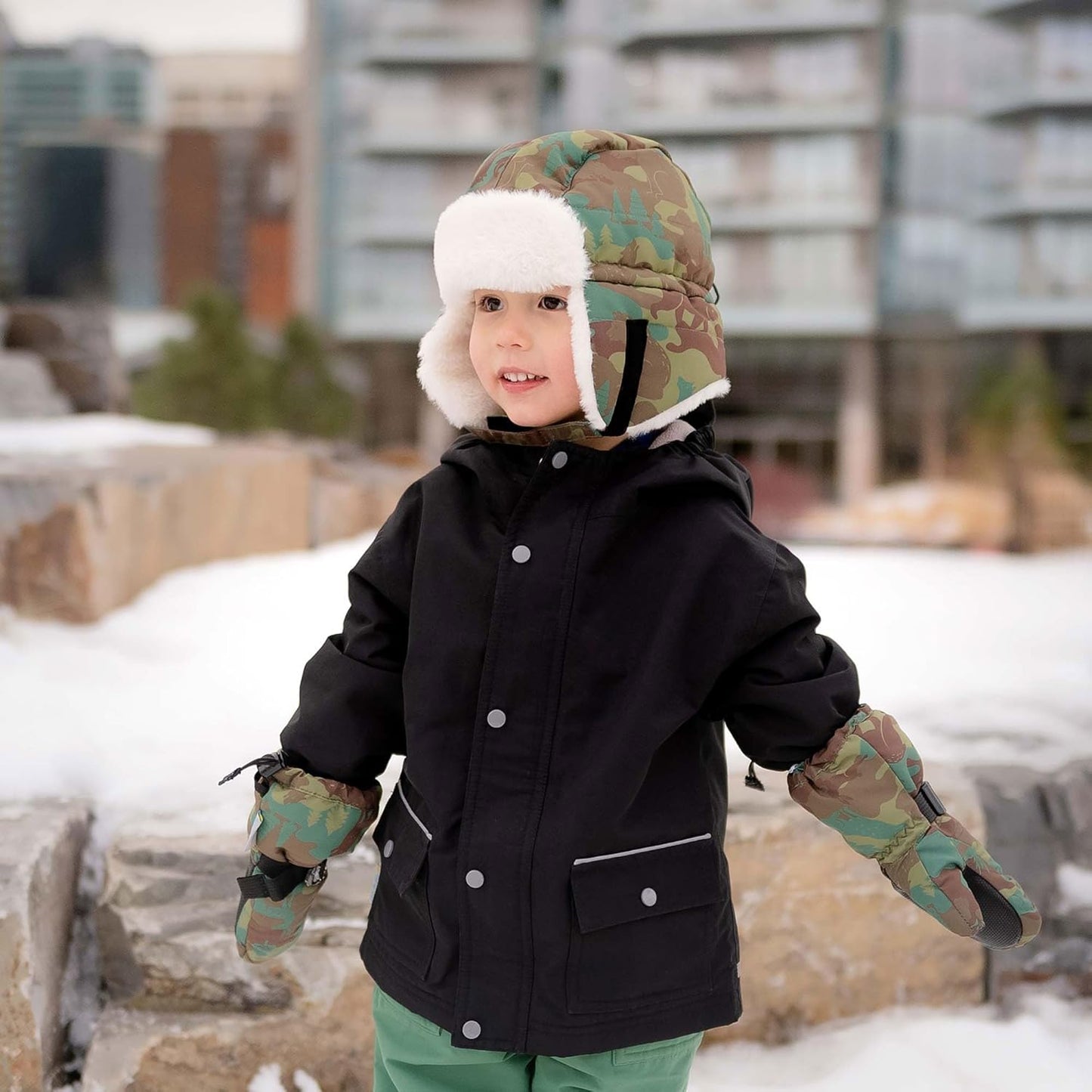 JAN & JUL Waterproof Fleece Lined Rain Jacket, Raincoat for Kids