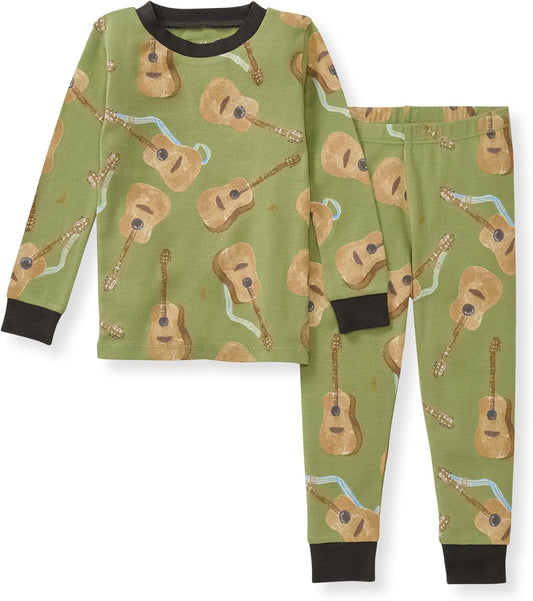 Burt's Bees Baby Boys' 2-Piece Long Sleeve Tee and Pants Organic Cotton Pajama Set