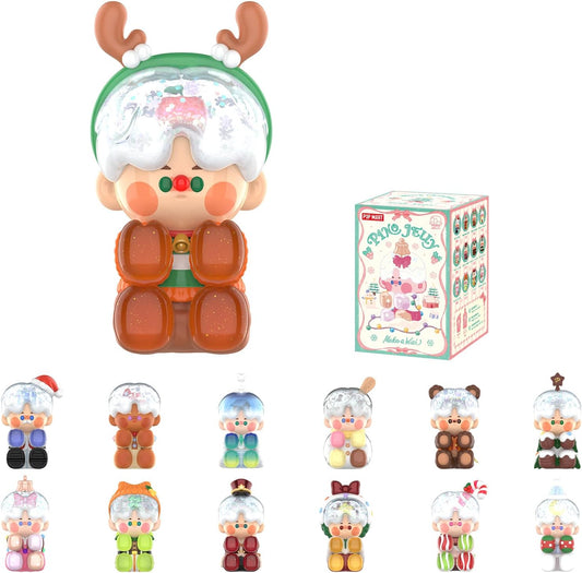 POP MART Pino Jelly Make a Wish Blind Box Figures, Random Design Mystery Toys for Modern Home Decor, Collectible Toy Set for Desk Accessories, Single Box
