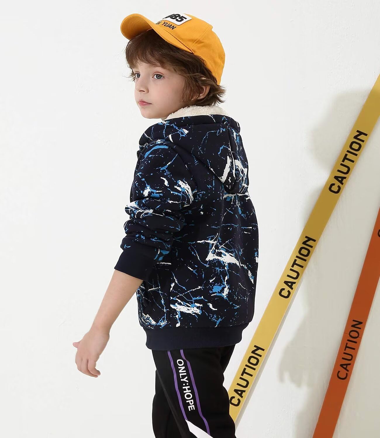 Bumeex Kids Boy's Girl's Sherpa Fleece Lined Jacket Spring Fall Winter Zip up Sweatshirt Hoodie 2-14Y(Toddler/Kid)