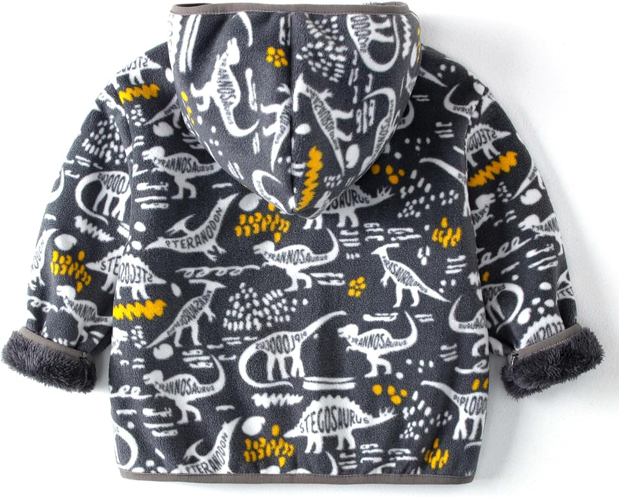 Toddler Printed Polar Fleece hooded Jacket Baby Boys Girls Kids Winter Warm Spring Autumn Outerwear Soft Lightweight