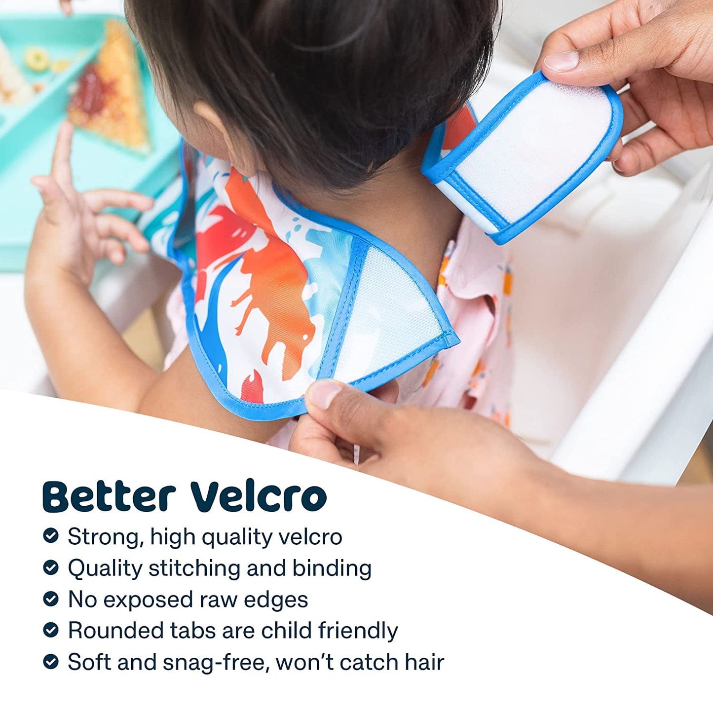 Tiny Twinkle Mess Proof Baby Bibs for Eating - Waterproof, Wipeable Bibs - Toddler Bibs - Travel Friendly - PFAS, PVC, BPA, Phthalate Free - Baby Food Bibs(3 Pack,Olive. Slate)