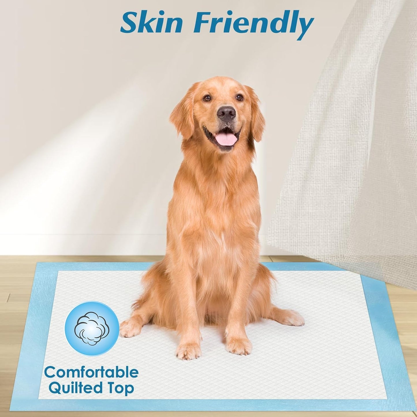 100 Count 22” x 22” Super Absorbency Disposable Underpads, Leakproof Quick Drying Disposable Pads for Baby, Puppy and Adults, Puppy Pads, Cat Pee Pads for Dogs, Potty Puppy Training Pads