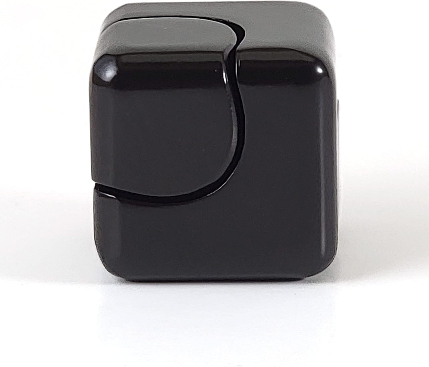 Cube Spinner Fidget Spinning Toy– Helps with Anxiety, ADHD, Autism, Stress & Focus– Desktop EDC Fidgets Spinner Aluminum Alloy Build for Kids & Adults. Black.