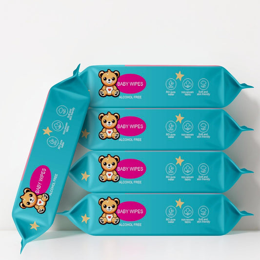 Ioly's Baby Wipes Unscented Wet Wipes 99% Water Based with Aloe Vera Fragrance Free Travel Pack 20 ct Hypoallergenic Water wipes for Sensitive Skin Toallitas Húmedas para Bebés Bulk Available