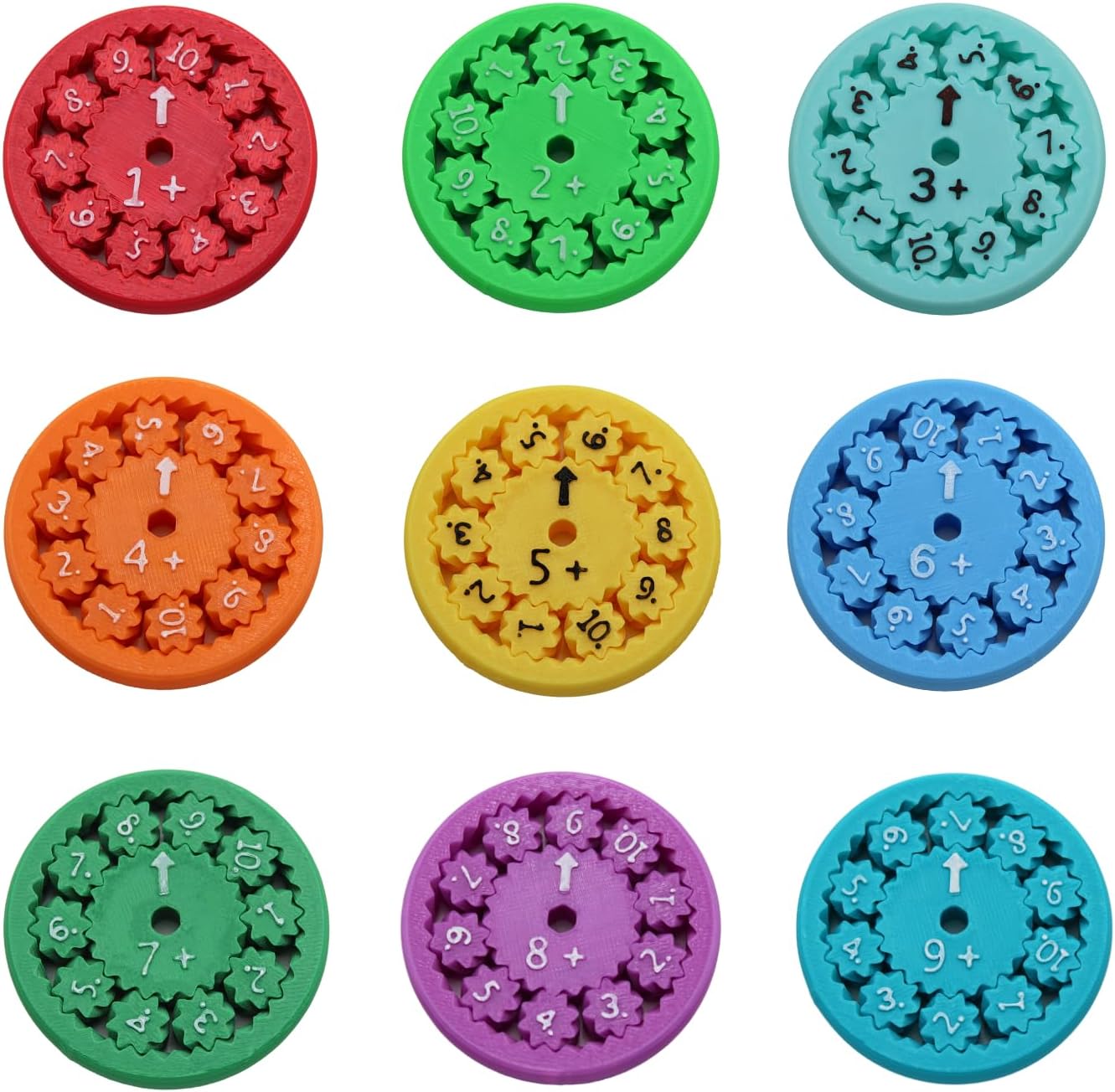 Math Fidget Spinners - Sensory Spinner Math Fact Fidget Spinners Stress Relief Sensory Toys for Kids Adults Addition Subtraction Multiplication and Division Learning (Addition Subtraction)