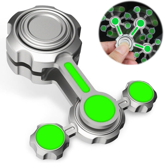 Cool Gear Fidget Spinner Metal Toy Gift for Kids Adults, Luminous Hand Finger Spinner Block Fingertip Spinning Top, Infinity Cube Spinner Desk Toy for Anti Anxiety Stress Relief Home Office Prize