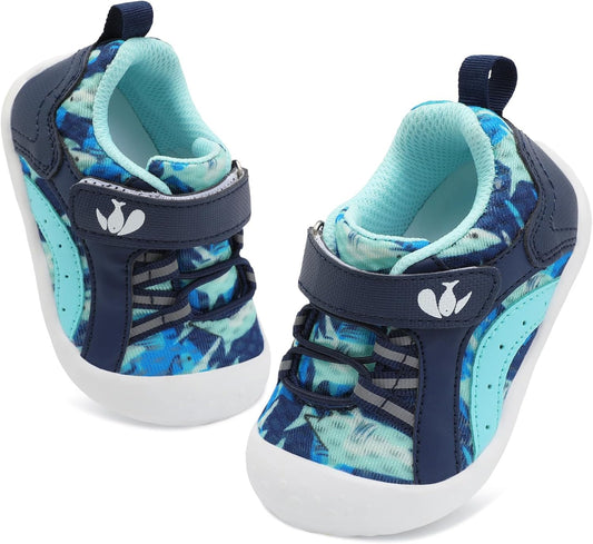 FEETCITY Wide Baby Shoes Boys Girls Baby Barefoot Shoes Breathable Infant Walking Shoe Crib Sock Shoe Toddler Sneakers Flexible