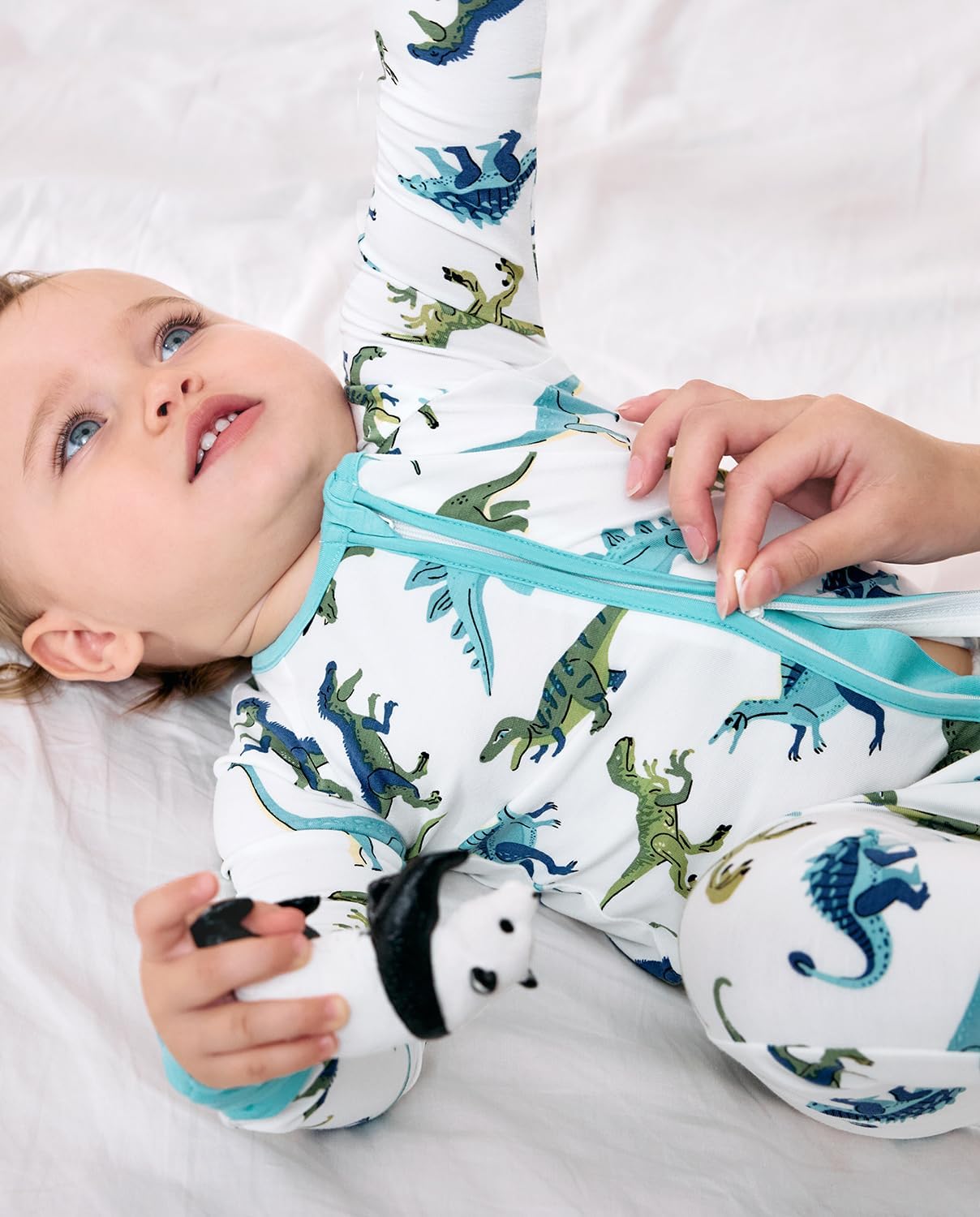 Bamboo Viscose Baby Convertible Footie Pajama, Zipper Pajamas for Baby Boys & Girls, Sleep & Play Footed Pjs