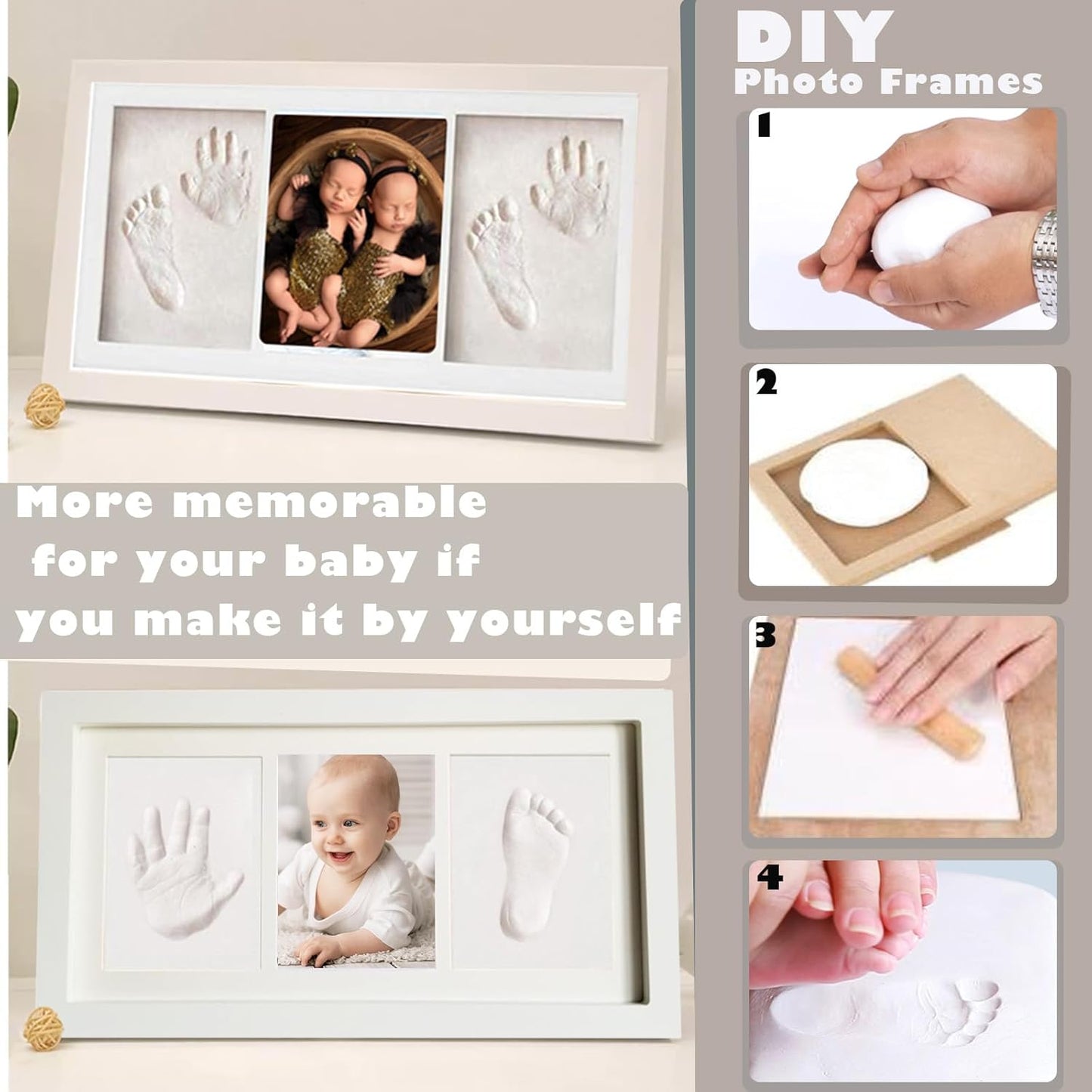 Inkless Newborn Hand & Footprint Kit - Baby Paw Print Gift