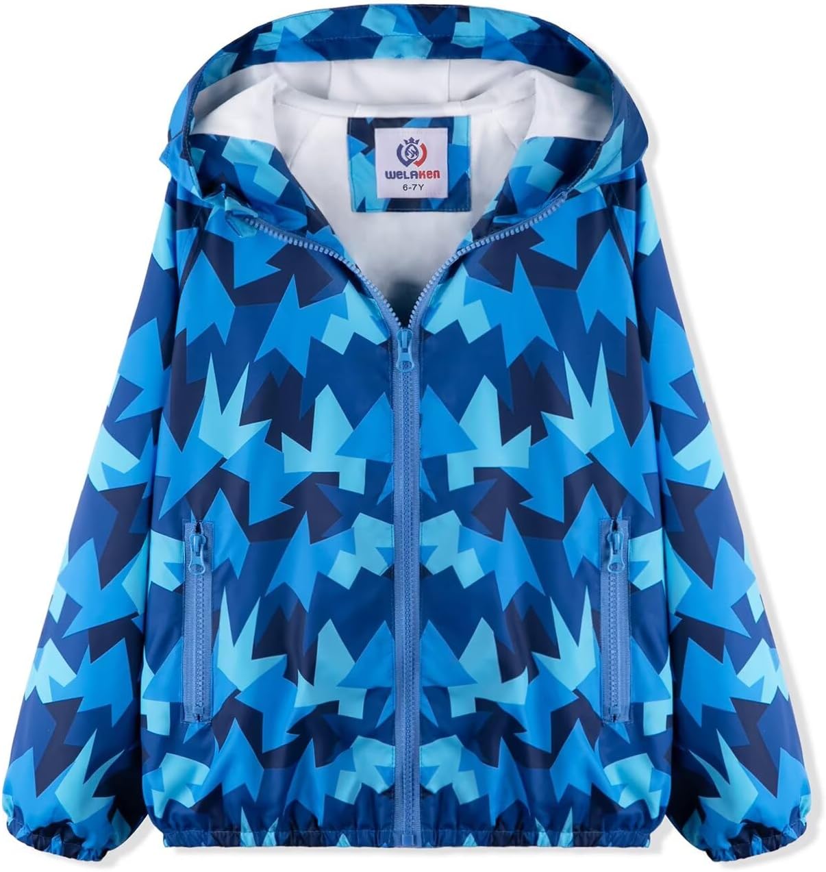 WELAKEN Lightweight Jacket for Girls Kids & Toddler II Girls' Print Water-Resistant Jacket