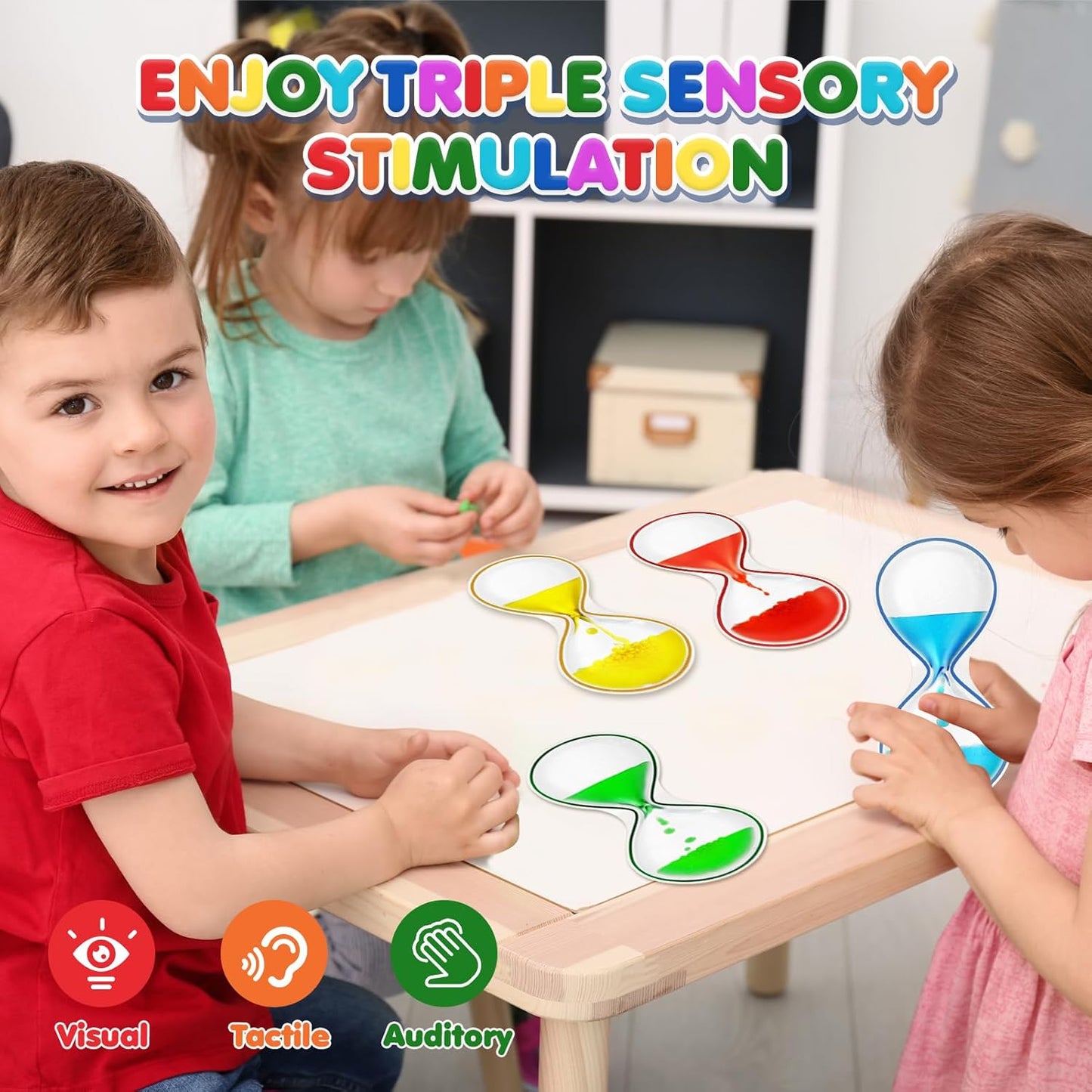 Autism Sensory Toys for Kids: 4 Pack Fidget Sensory Toys for Autistic Children Special Needs - Liquid Motion Sensory Toys for Kids with Autism - Classroom Prizes, Easter Basket Stuffer, Easter Gift