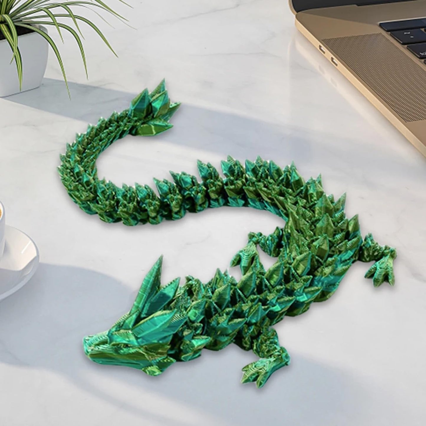 3D Printed Dragon-Flying Articulated Dragon|3D Printed Dragon Eggs with Dragon Inside|Eco-Friendly Crystal Dragon-Mystery Dragon Egg,Adults Fidget Toys for Autism ADHD (Flying Dragon/Laser Blue)
