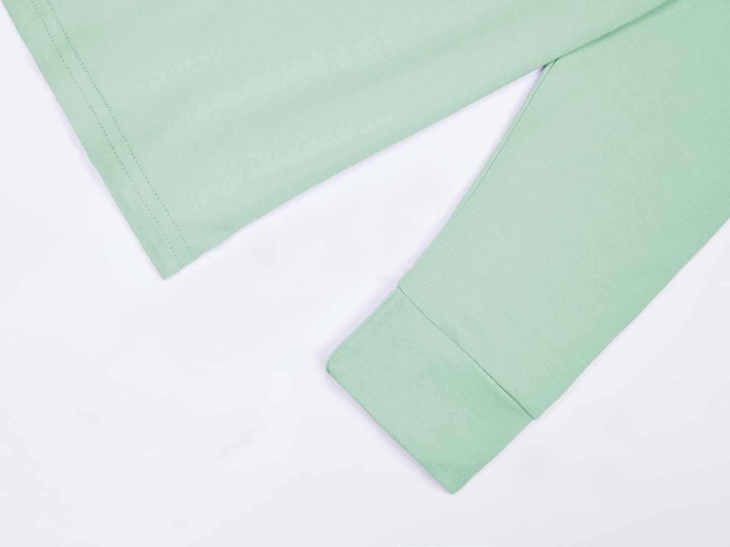 BABY 2T-10Y Toddler Kids Girls Boys Soft Comfy Viscose 2pcs Set Long Sleeve Plain Shirts and Pants Sets