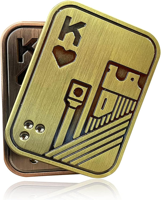 Luminous Noctilucent Upgrade Fidget Slider, Metal Fidget Toys Poker Push Card Stress Relief Toy, EDC Toy Fidget Toy Haptic Coin, Office Desk Toys Gifts for Boyfriend and Father