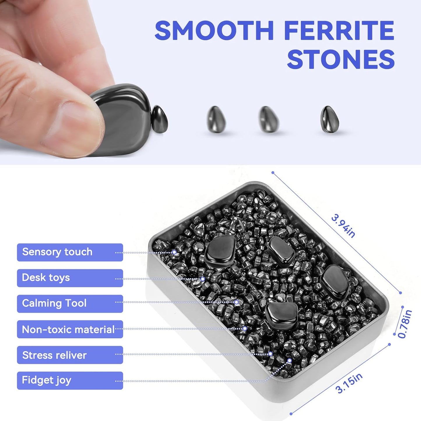 Magnetic Balls Fidget Toys Adults 600 PCS Mini Magnetic with Four Big Magnetic Putty Desk Toys,Fidget Toys for Adults, Office Desk Toys（Black）