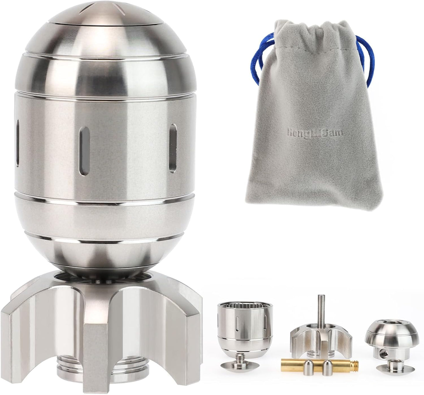 HengLiSam Metal Fidget Toys for Adults, EDC Atomic Bomb Fidget Desk Spinners, Clicker Haptic Adult Toy for Anxiety ADHD, Cool Office Gadgets Gift for Dad Teens, Fidgets Toy for Men and Kill Time