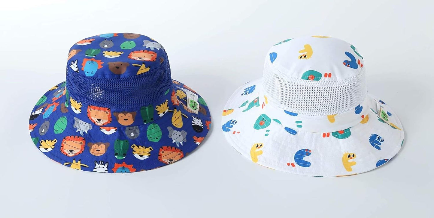 Home Prefer UPF50+ Wide Brim Sun Hat Boys Girls Sun Protection Hat Zoo Beach Swim Safari Bucket Hat for Baby Toddler Kid