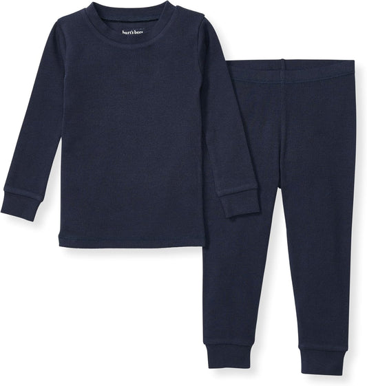 Burt's Bees Baby Boys' 2-Piece Long Sleeve Tee and Pants Organic Cotton Pajama Set