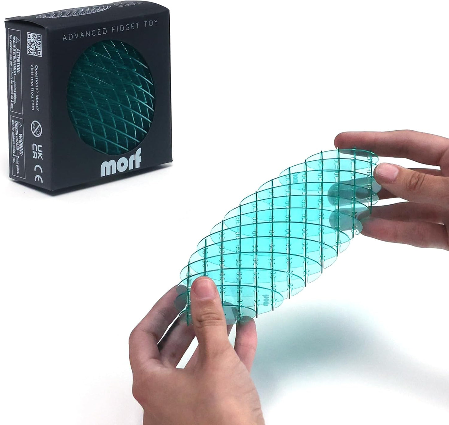 Morf Fidget Worm Toy - Desk Fidgets for Adults - Cool Satisfying Worm Fidget Sensory Toys - Fun and Interactive Morf Fidget Toy for Kids - USA Patent Pending Morf Figgy Toys - Small - 12 x 12