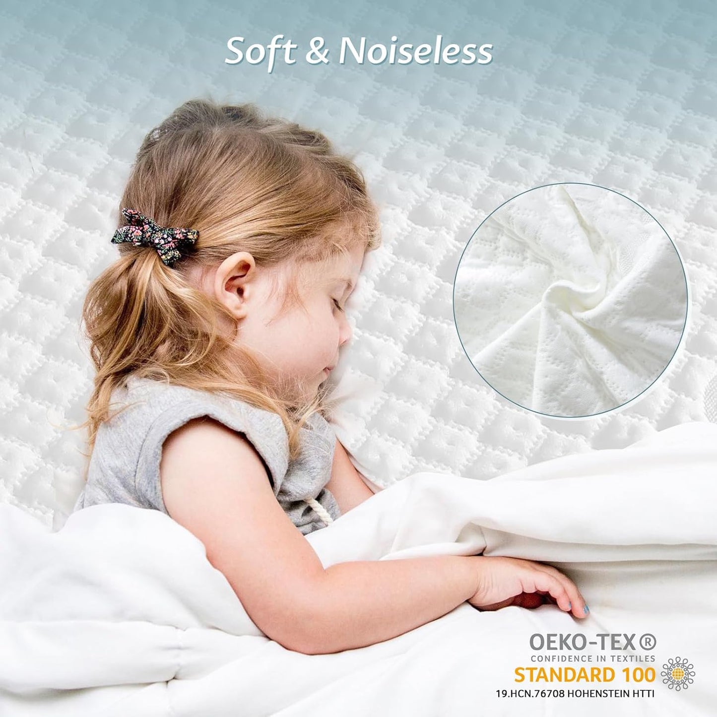 Queen Size Mattress Protector with Zipper - 100% Waterproof Zippered Mattress Cover - Soft & Cooling Noiseless Bed Mattress Covers - Top Removable Mattress Encasement 13-15" Deep