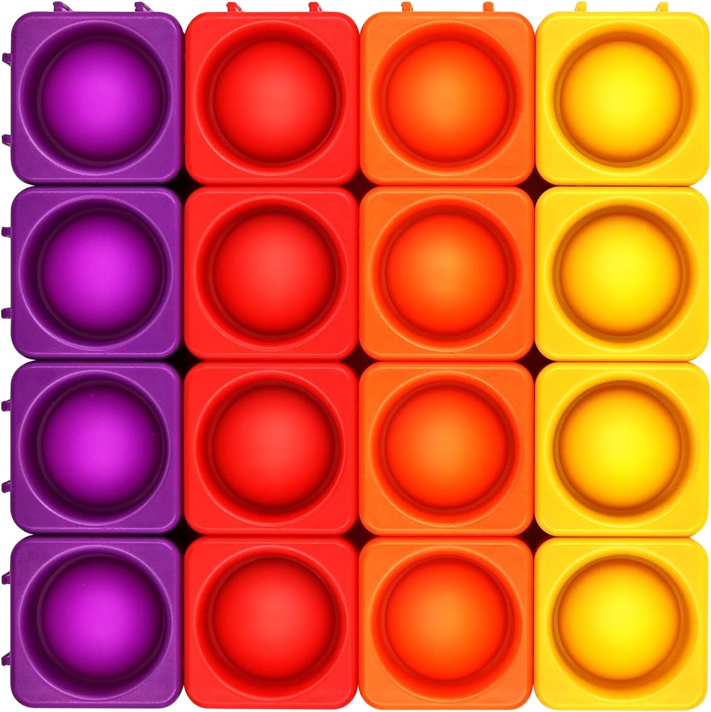 Giant Pop Blocks Bubble Premium Silicone Pop Fidget Blocks for Endless Joy and Education - Vibrant Pop Blocks for Imaginative Play and Puzzle Games-Toy Gift for Kids(16PCS-2)
