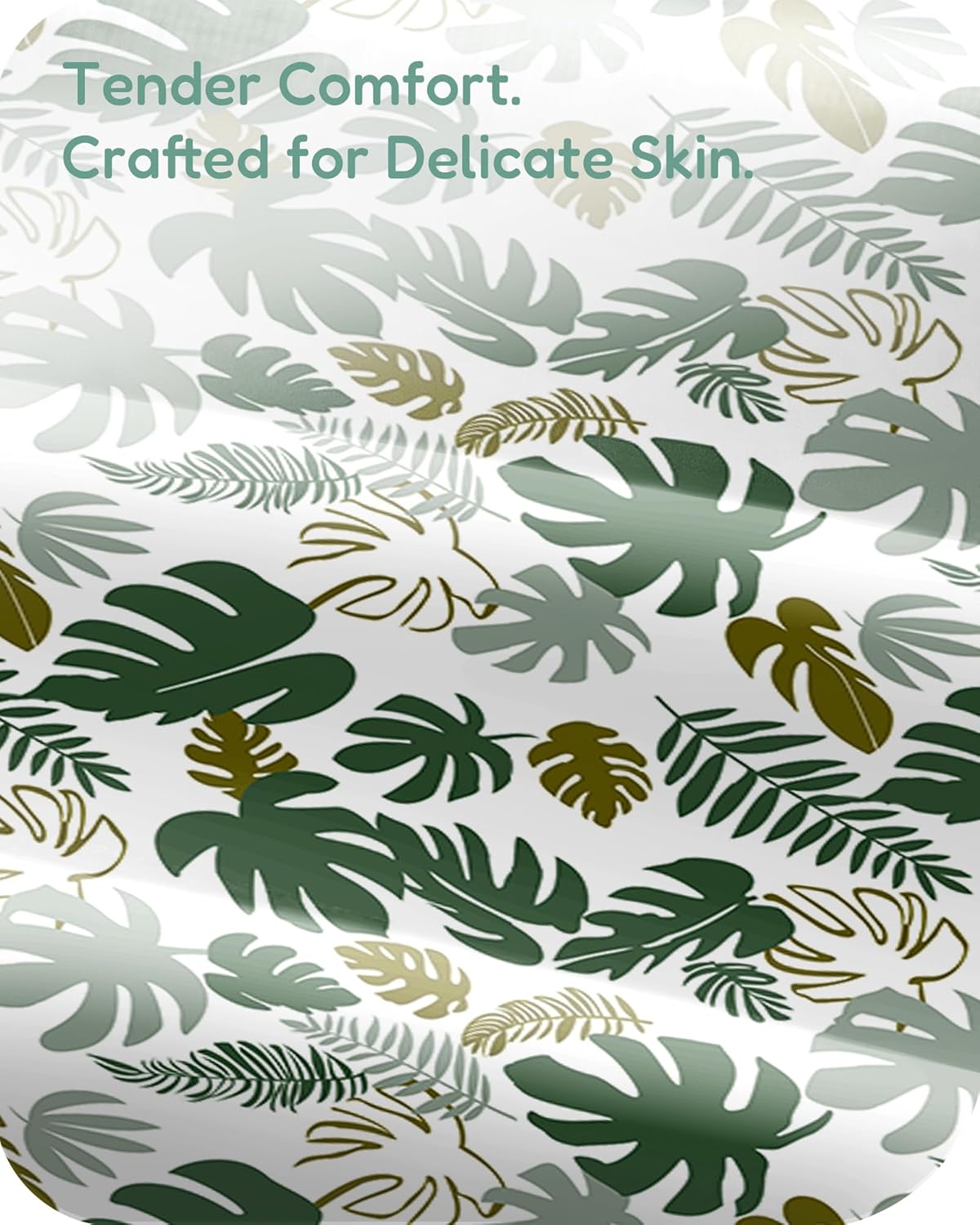 Baby Crib Sheets Boy Girl for Standard Crib Mattress - Ultra Soft Jersey Knit Monstera&Green Crib Sheet, Safe and Snug, Durable, Stylish Fitted Sheet, 28''x52''x9'' Extra Deep Pocket