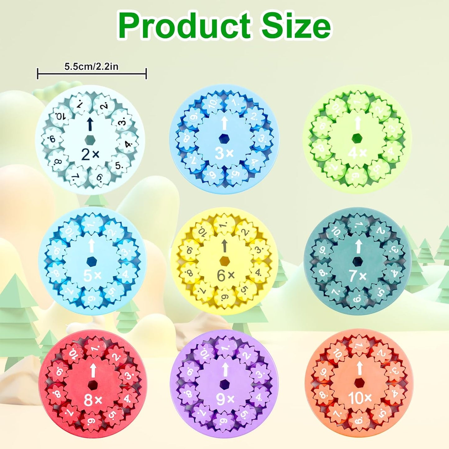 Math Fidget Spinner,3D Printing Math Fidget Spinners Sensory Spinner Counting Toys for Toddler,Number Fidget Toys for Kids Math Game,Learning Educational Toy for Kids (Addition & Subtraction)