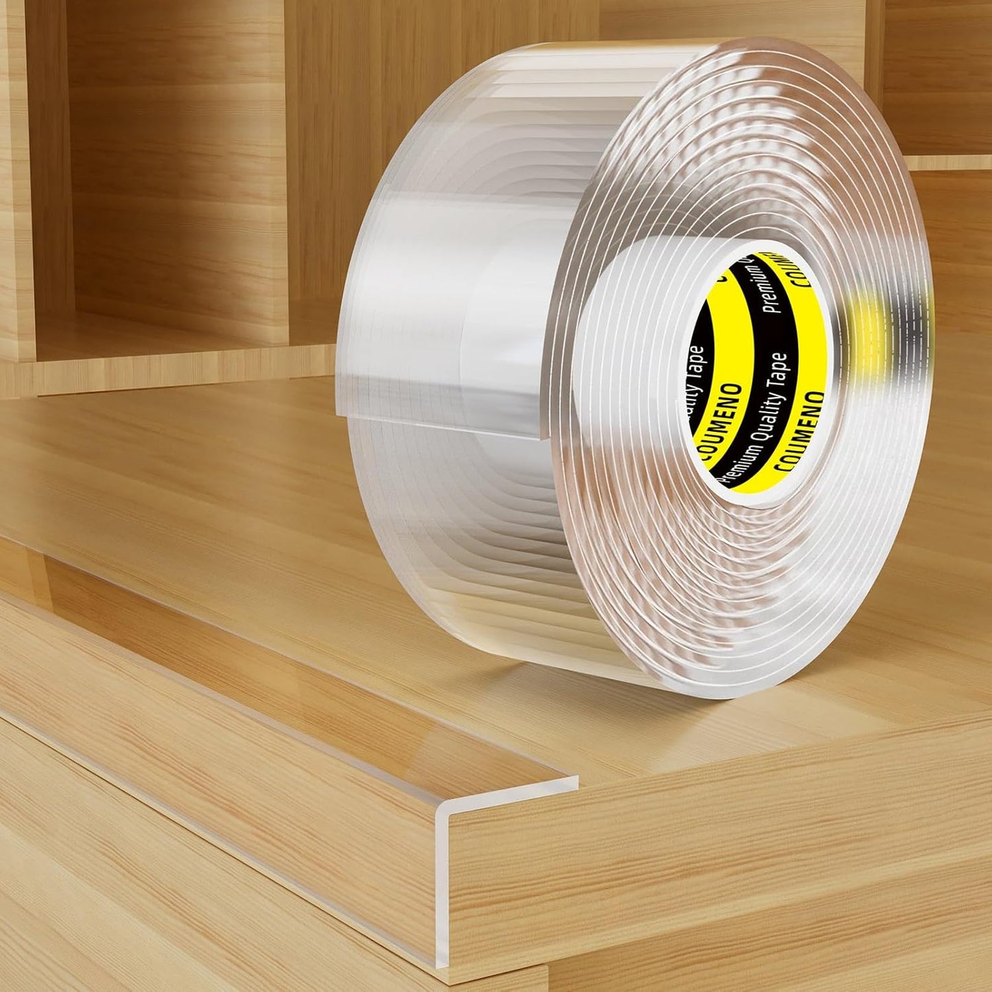 Clear Edge Protector,Safe Corner Protector, Anti-Sharp Edge Protector, for Furniture, Drawers, Tables, Cabinets1.57inX16.4FT